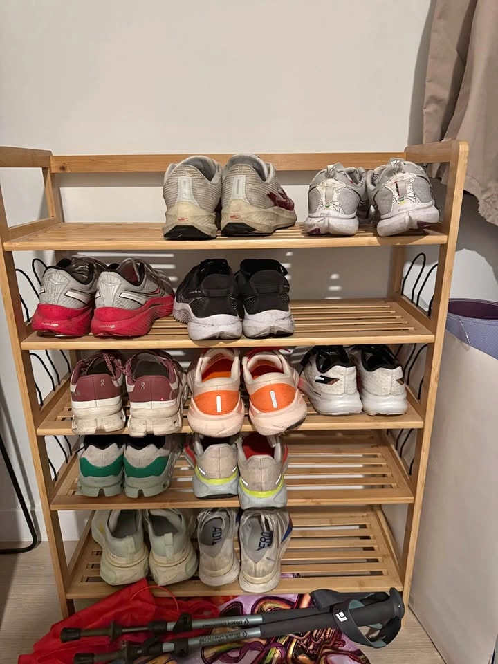 5 tier bamboo shoe rack
