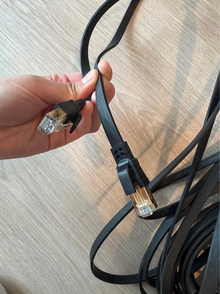 CAT8 Network Cable Flat Shielded Ethernet LAN High Speed - photo 2