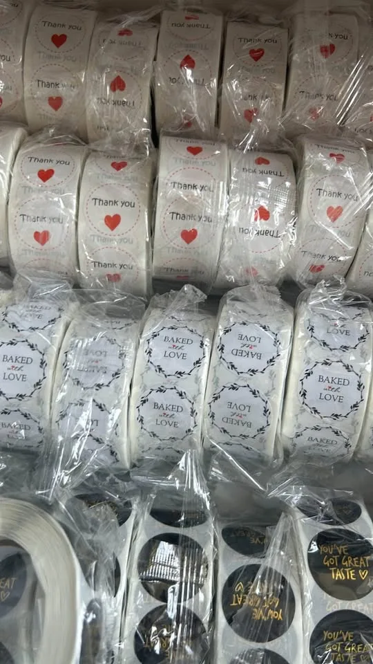 Elegant Thank You Stickers Roll | 1” Round | 500 Stickers image indicator(2)