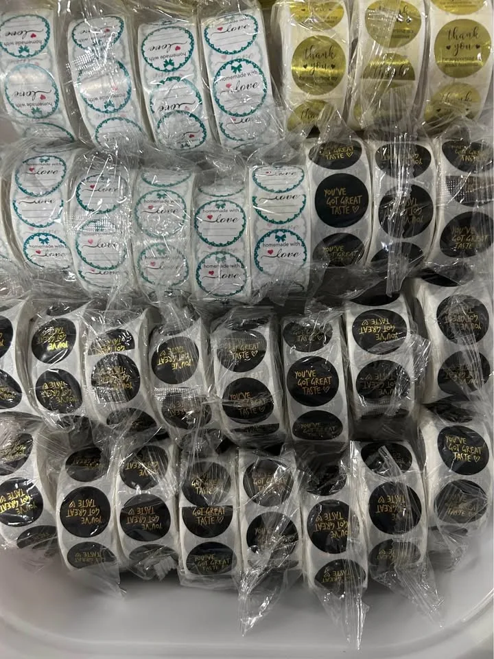 Elegant Thank You Stickers Roll | 1” Round | 500 Stickers image indicator(3)