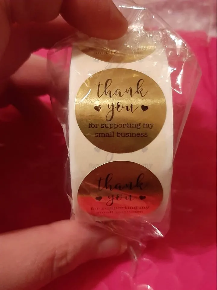 Elegant Thank You Stickers Roll | 1” Round | 500 Stickers image indicator(5)