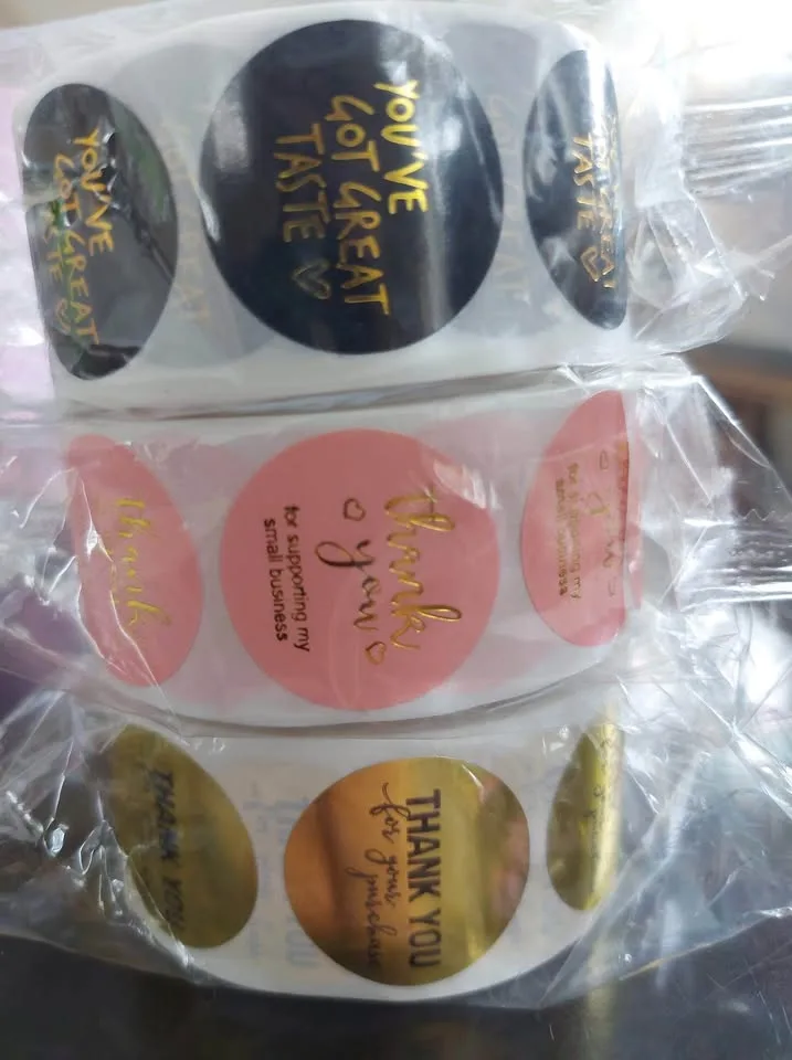 Elegant Thank You Stickers Roll | 1” Round | 500 Stickers image indicator(7)