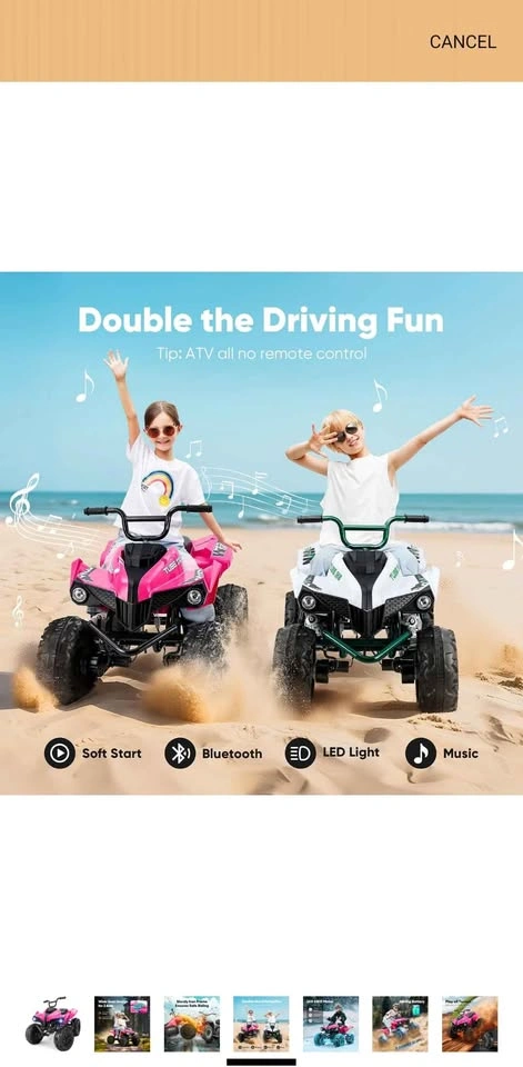 TUBE 230 24V 4WD Kids Ride-On ATV - Brand New in Box - photo 5