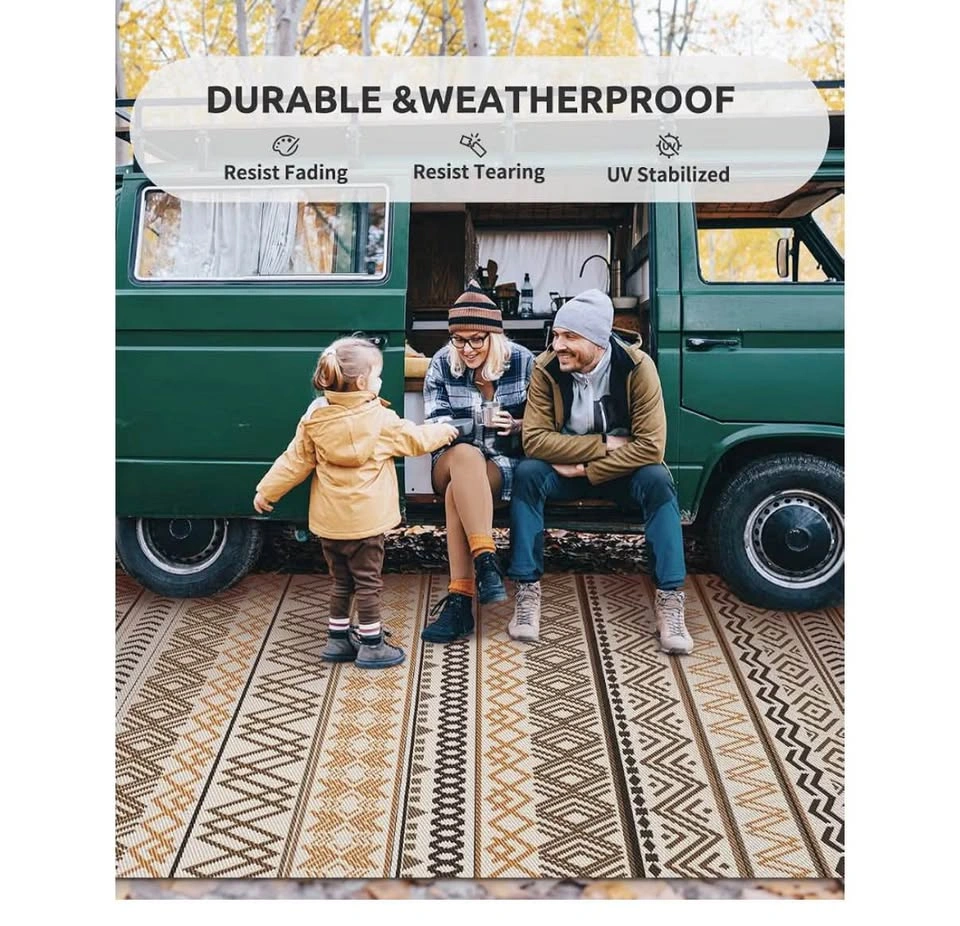 8x10 ft Outdoor Rug - Reversible Patio/Camping Mat - photo 4