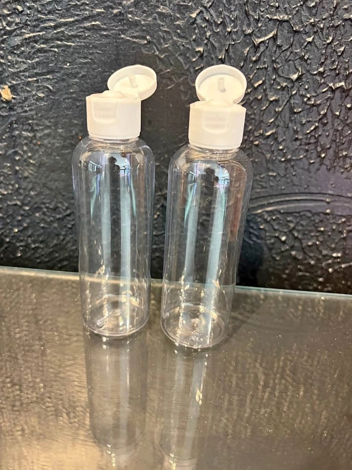 120ml (4oz) Clear Plastic Bottles with Flip-Top Caps – Bulk