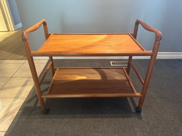 Mid century modern Danish Teak Bar/Server Trolley by Dyrlund