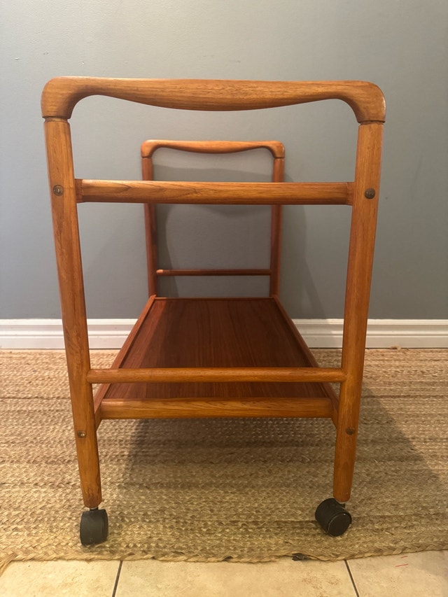 Mid century modern Danish Teak Bar/Server Trolley by Dyrlund - photo 5