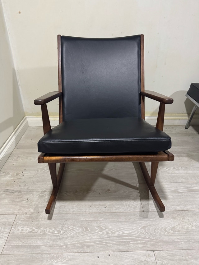 MCM Danish teak and leather rocking chair - Model 97 by Sør - photo 3