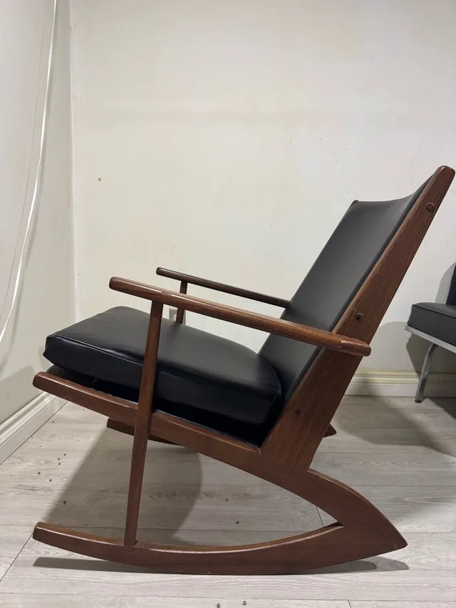 MCM Danish teak and leather rocking chair - Model 97 by Sør - photo 5