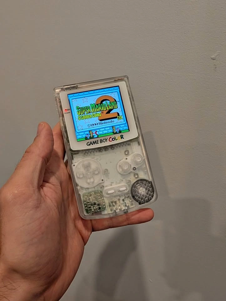 GameBoy Color - IPS - USB Rechargeable - Clear