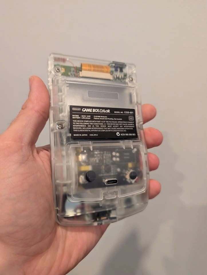 GameBoy Color - IPS - USB Rechargeable - Clear - photo 3