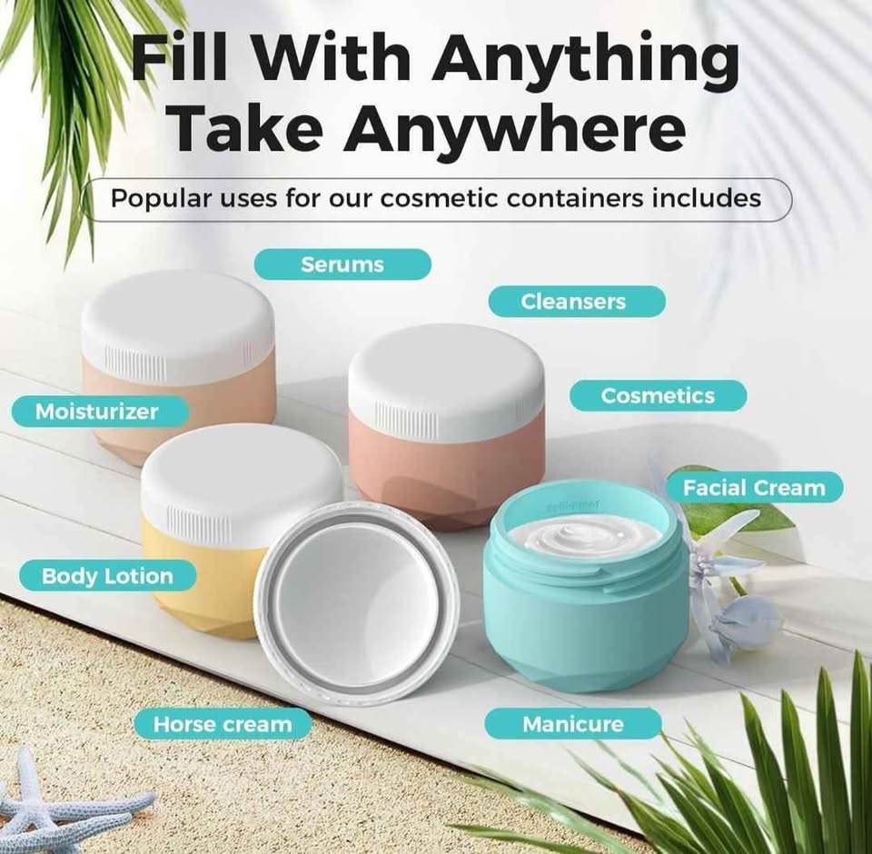 Pack of 4 Silicone Travel Containers for Toiletries - photo 3