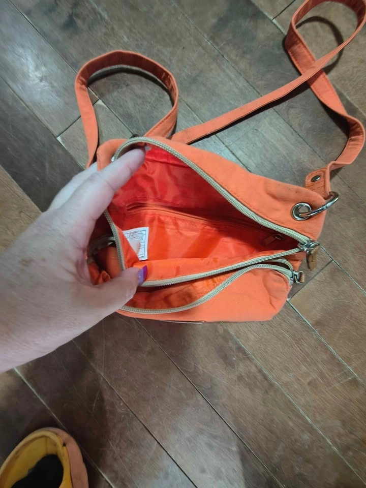 Orange Canvas Crossbody Bag - photo 3