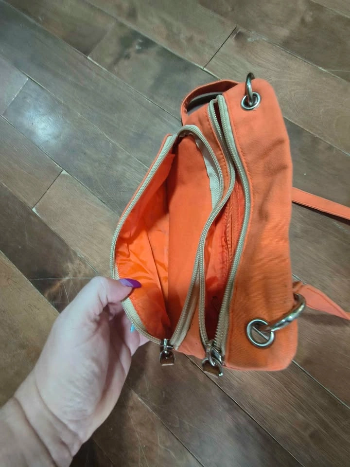 Orange Canvas Crossbody Bag - photo 4