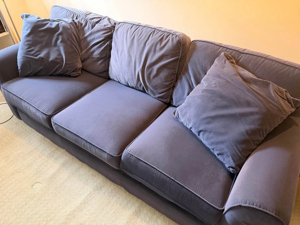 Blue 3 seater sofa - photo 2
