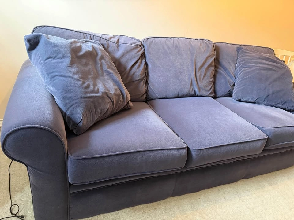 Blue 3 seater sofa - photo 3