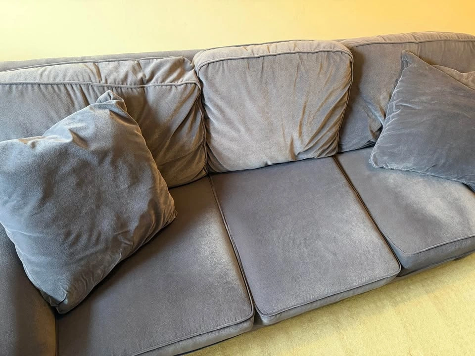Blue 3 seater sofa - photo 4