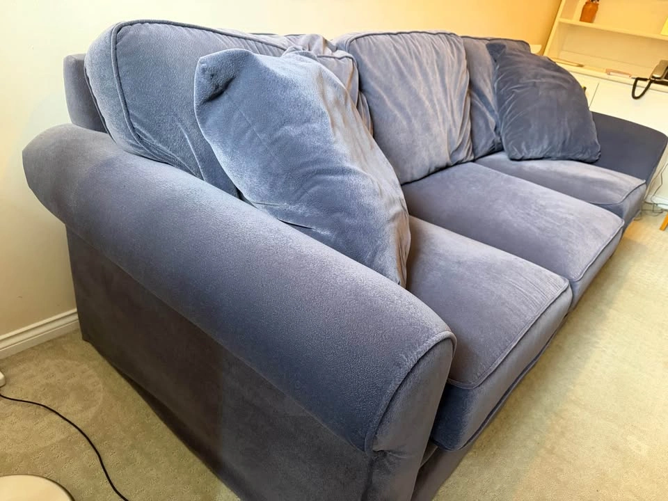 Blue 3 seater sofa - photo 5