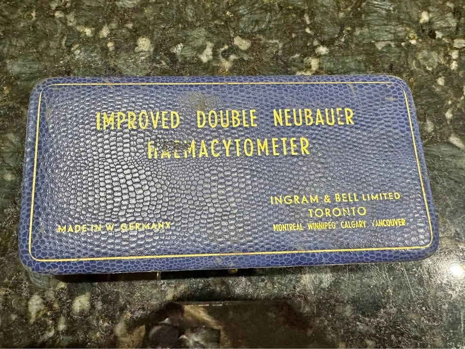 Vintage German Hemocytometer Set - Neubauer Blood Cell Counter