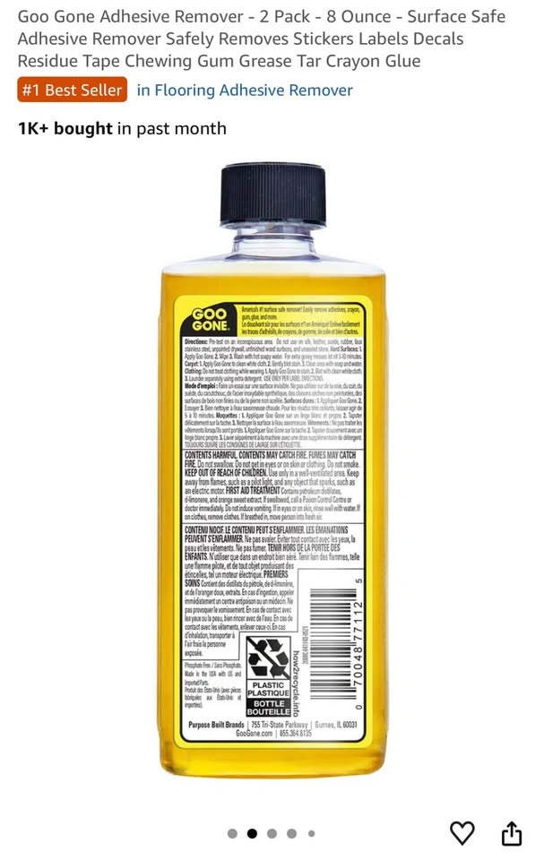 Goo Gone Adhesive Remover - photo 3