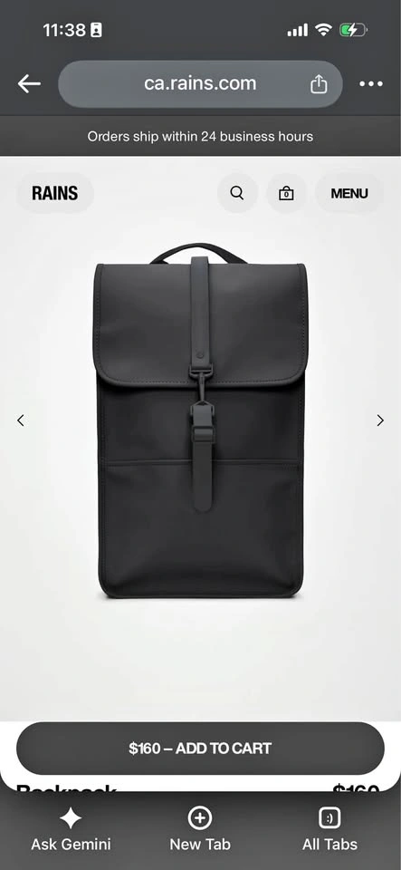 RAINS Waterproof Everyday backpack