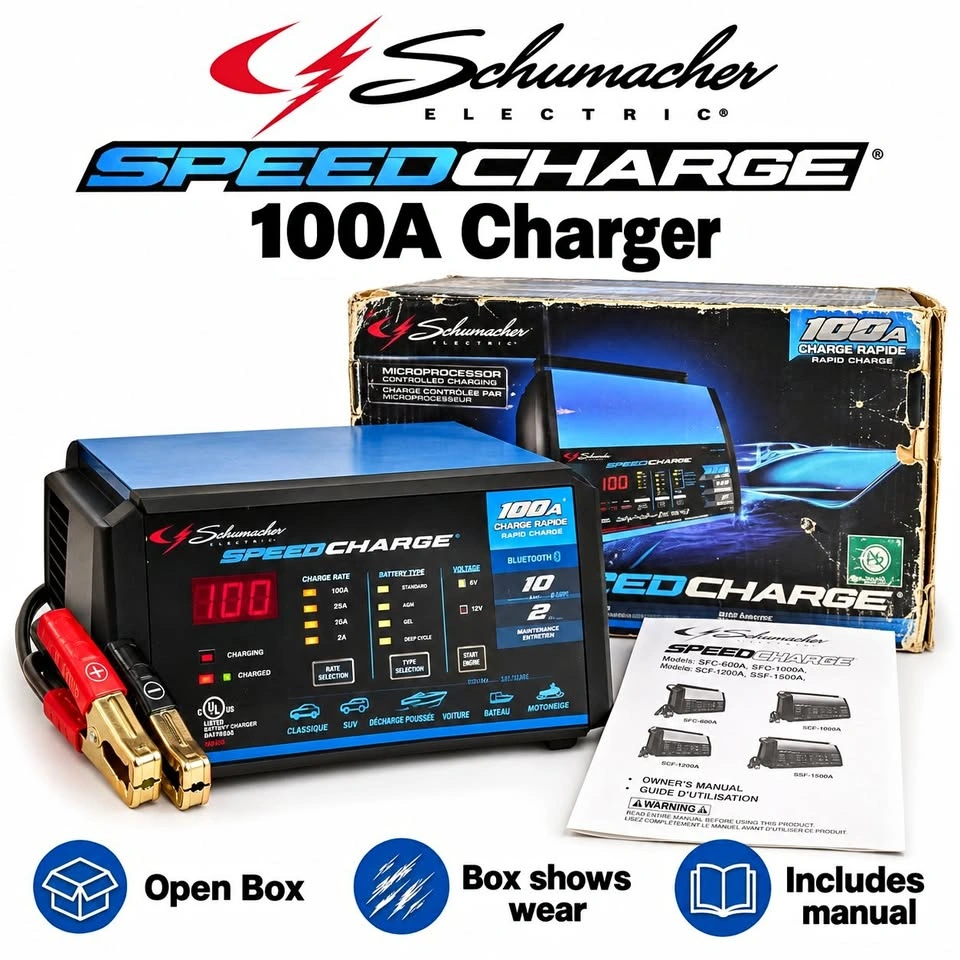 Schumacher SpeedCharge SCF-1200A 10A Battery Charger – Open Box