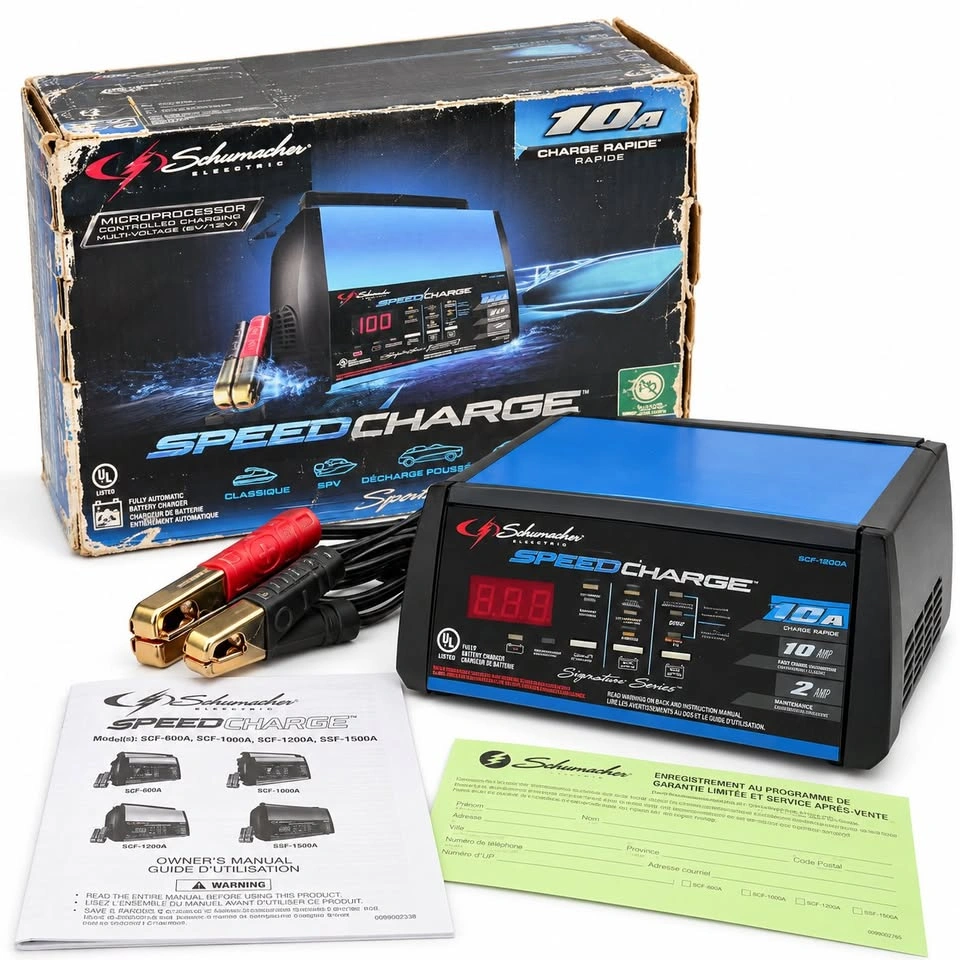 Schumacher SpeedCharge SCF-1200A 10A Battery Charger – Open Box - photo 4