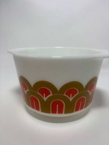 Vintage Pyrex Fish Scales #343 Bowl 1.5 QT MCM 1970s