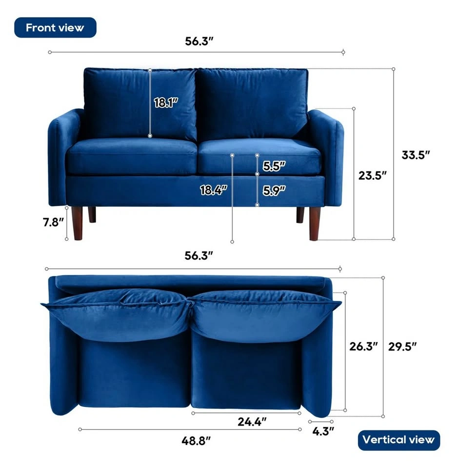 Loveseat Couch Sofa - photo 3