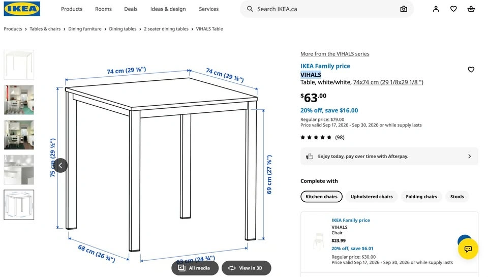 IKEA dining table - photo 2