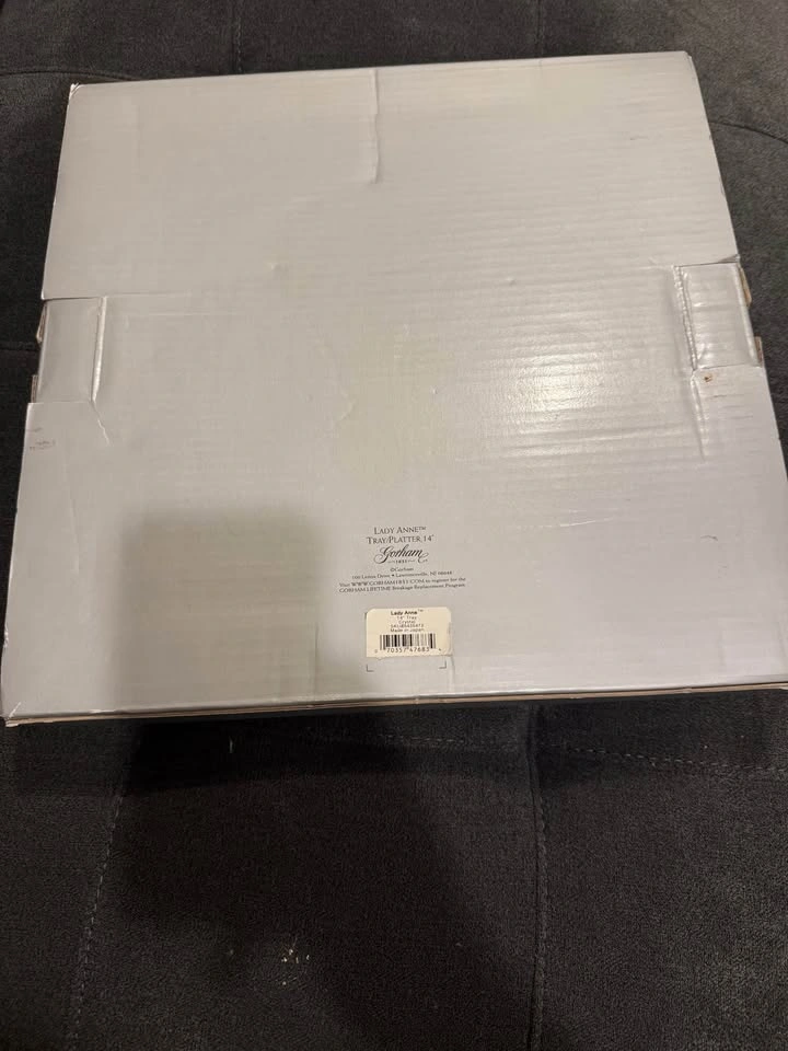 Gorham Lady Anne crystal 14 inch tray or platter - photo 2
