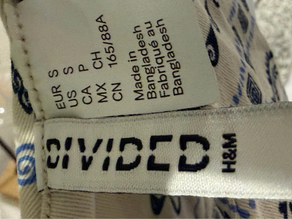 H&M Divided Sleeveless Patterned Mini Dress Size S - photo 2