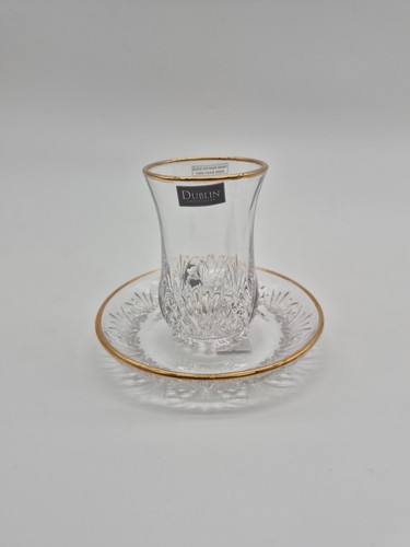 Dublin Crystal Gold Rim Kiddush Set - photo 2