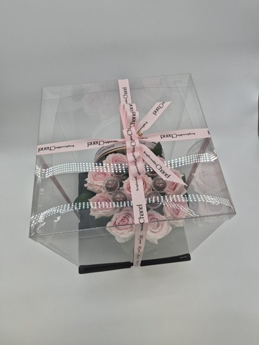 Pink Flower Basket With Chocolates - photo 3