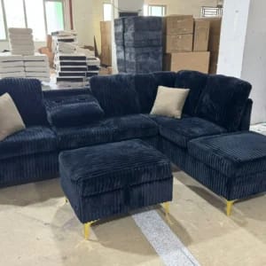 Vogoue Modern 7-Seater Sectional Sofa with Storage Ottoman - photo 3