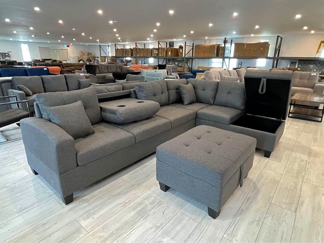 Vogoue Modern 7-Seater Sectional Sofa with Storage Ottoman - photo 4