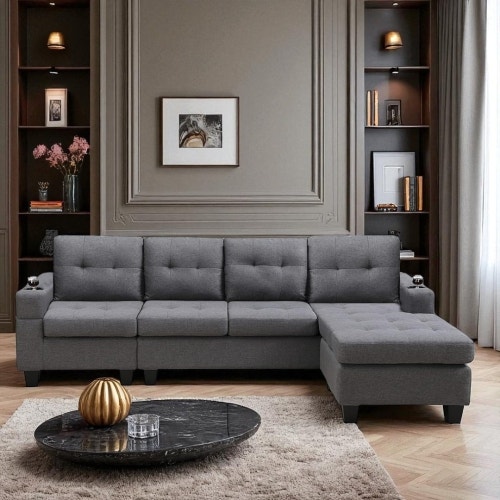 Best Deal Sectional Sofa Stylish and Spacious Couch - photo 2
