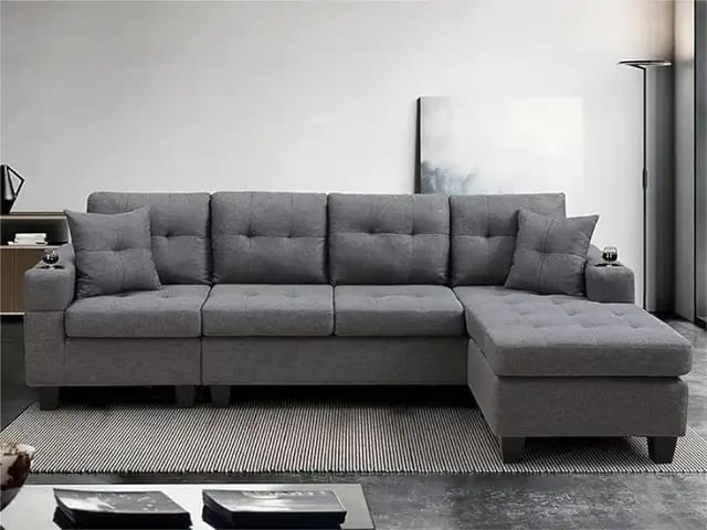 Contemporary Sectional Sofa Cozy & Spacious Couch Set Sale