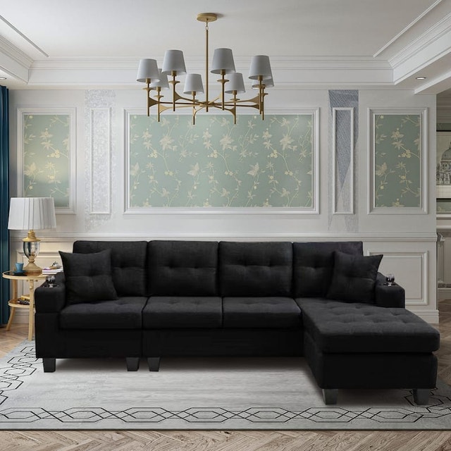L-Shaped Sectional Sofa Reversible Couch - photo 2