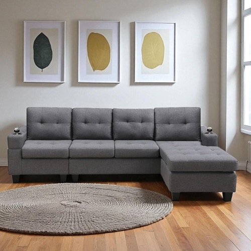 Weekend Biggest Sale Sectional Sofa Durable fabric Couch Deal - photo 4