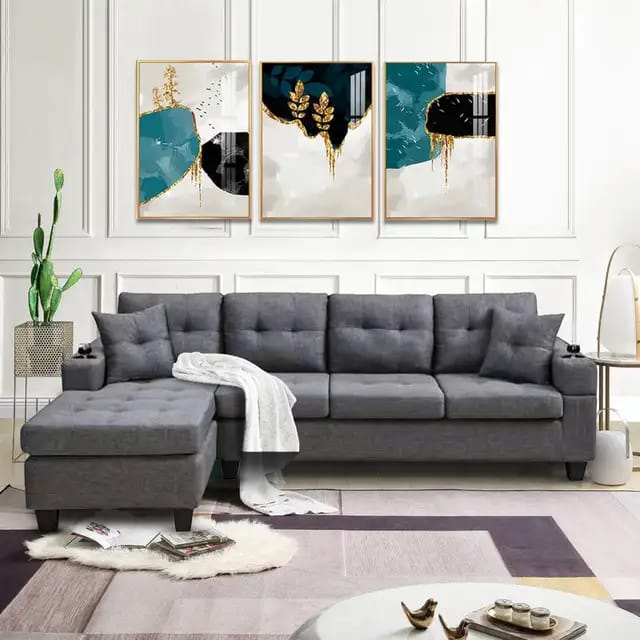 Modern Sectional L-Shaped Sofa Bed - photo 3