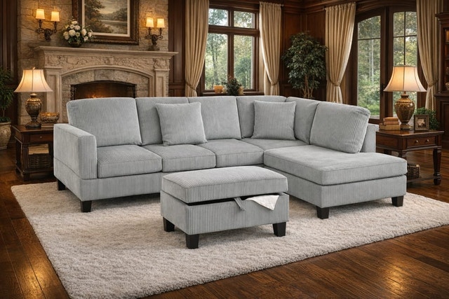 Large 6 or 7 Seater Sectional Sofa Elegant Couch - photo 2