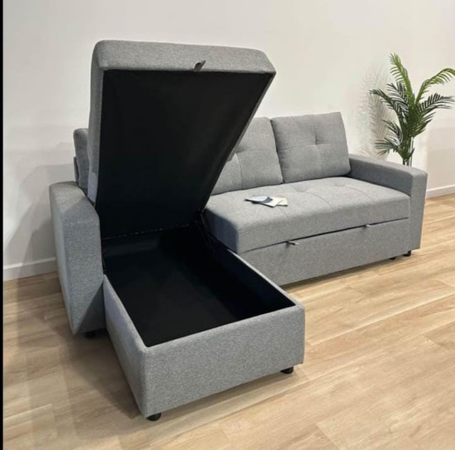 Sectional Sofa Modern Pull-Out Sofa Bed Sleeper Stylish L-Shaped
