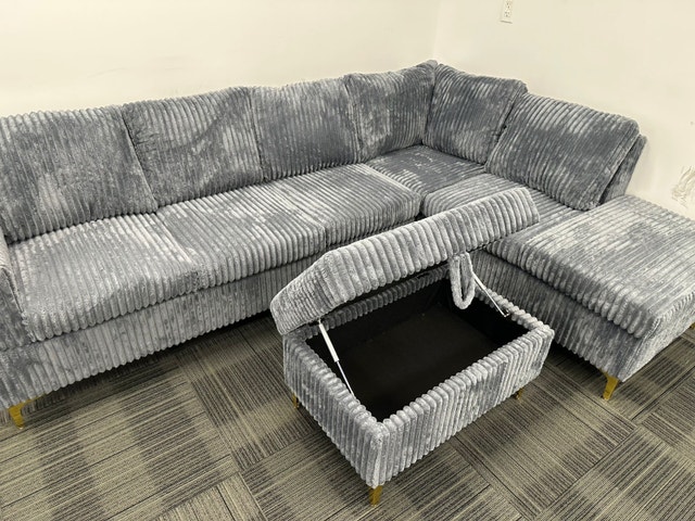 Affordable Large Sectional Sofa New Storage Ottoman Comfort
