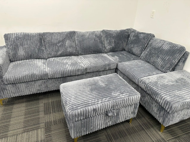 Affordable Large Sectional Sofa New Storage Ottoman Comfort - photo 2