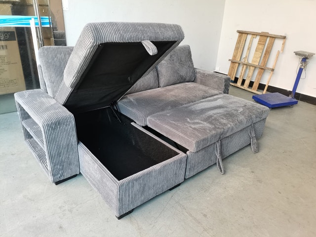 Stylish L-Shaped Sectional Sofa – Limited Offer Storage Ottoman - photo 2