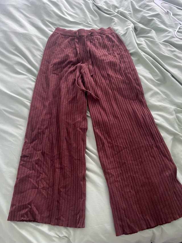 Brown Ribbed Pants