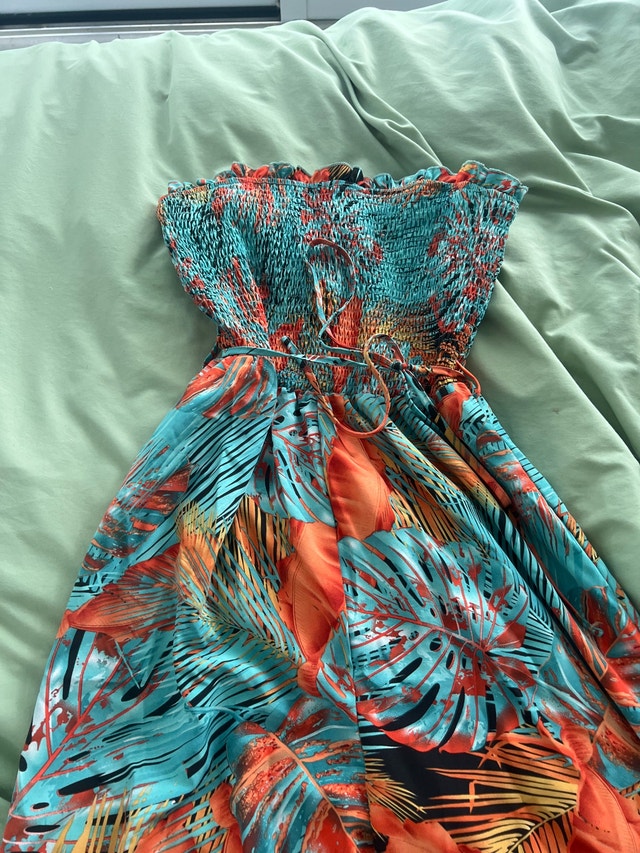 Floral Strapless Jumpsuit L - photo 2