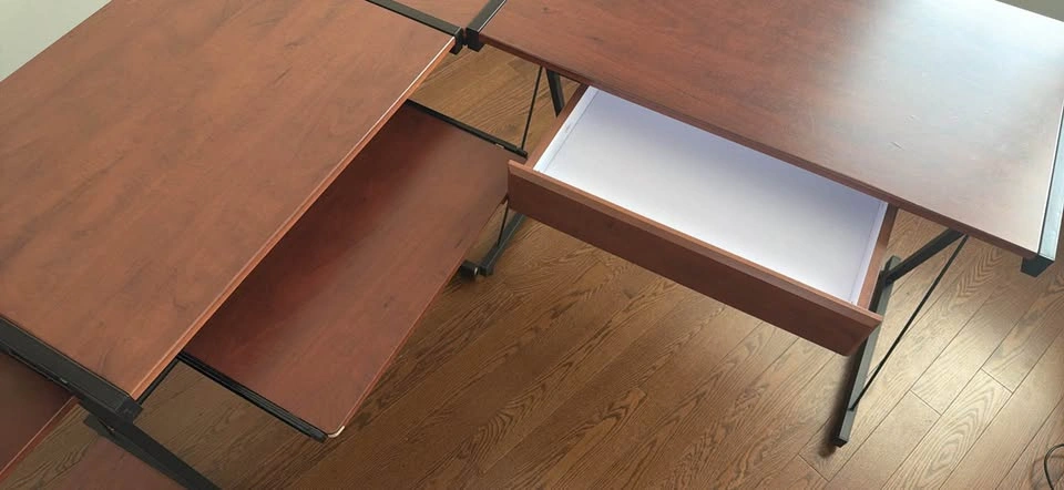 L-Shaped Corner Desk with Printer Stand - photo 4