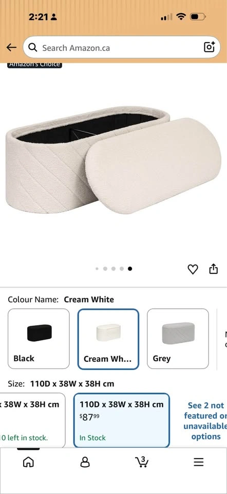 Storage Ottoman with Tray - photo 4
